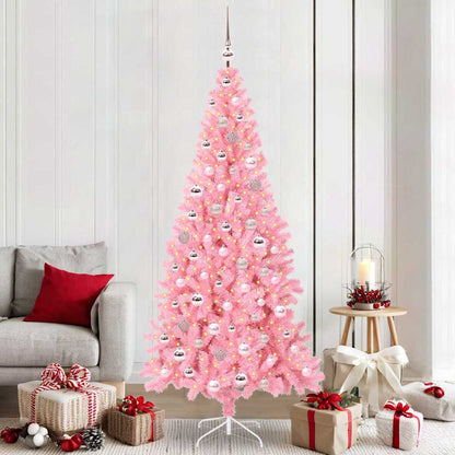 vidaXL Christmas Tree Pink 210 cm PVC - 49573