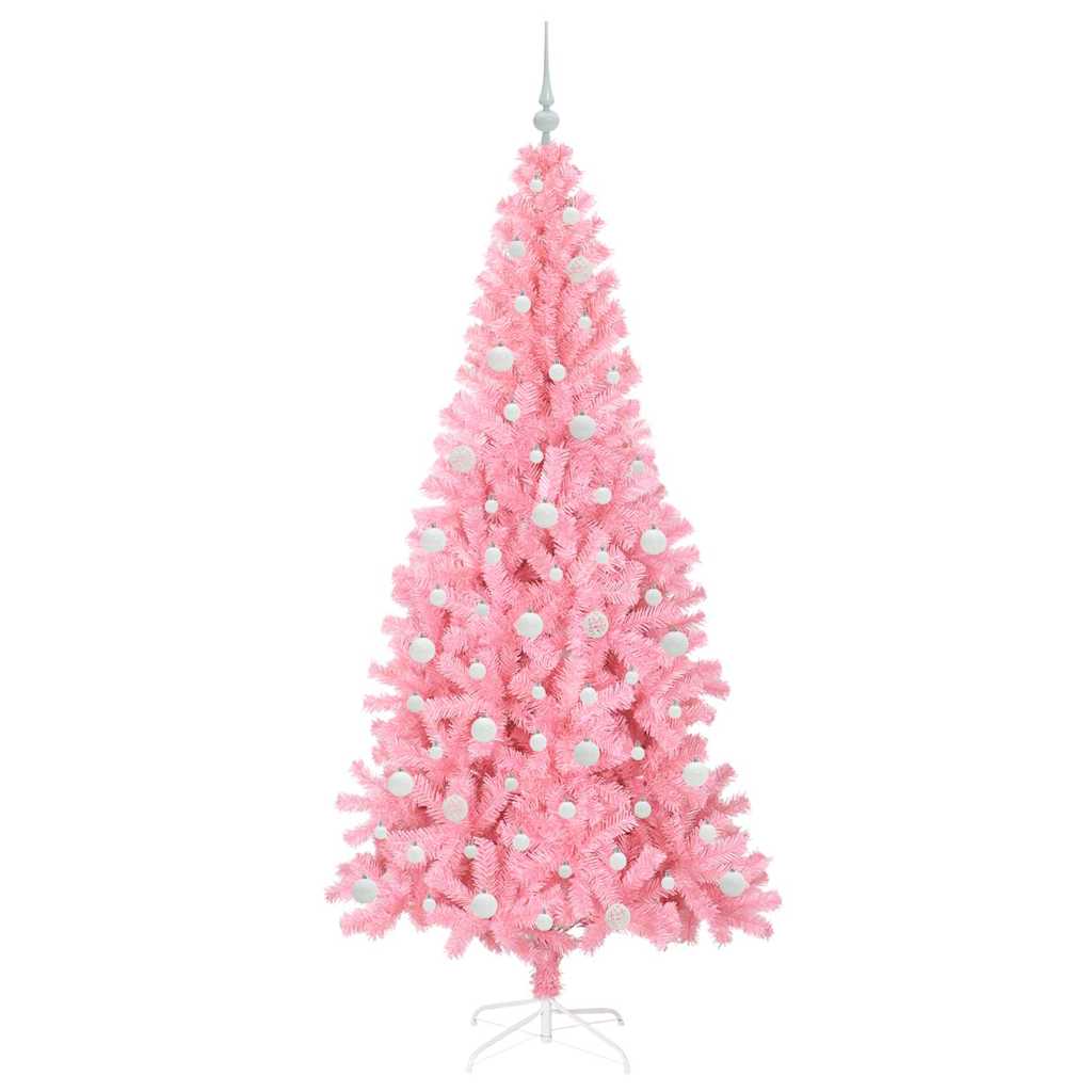 vidaXL Christmas Tree Pink 210 cm PVC - 49574