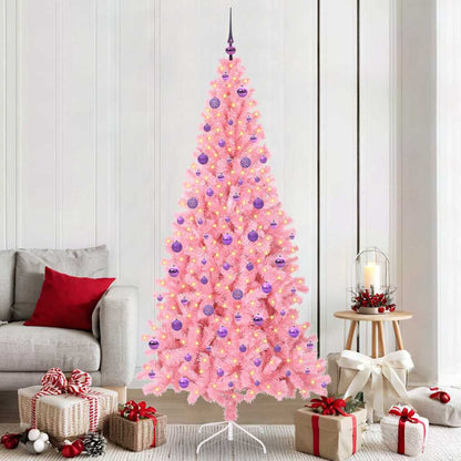 vidaXL Christmas Tree Pink 210 cm PVC - 49575