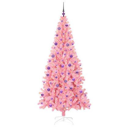 vidaXL Christmas Tree Pink 210 cm PVC - 49575