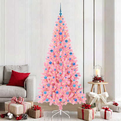 vidaXL Christmas Tree Pink 210 cm PVC - 49579