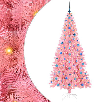 vidaXL Christmas Tree Pink 210 cm PVC - 49579