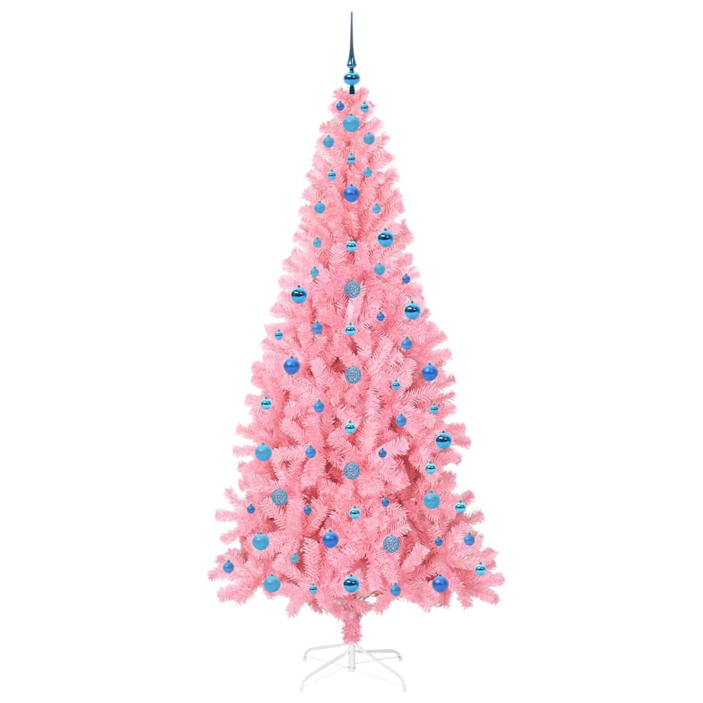 vidaXL Christmas Tree Pink 210 cm PVC - 49579