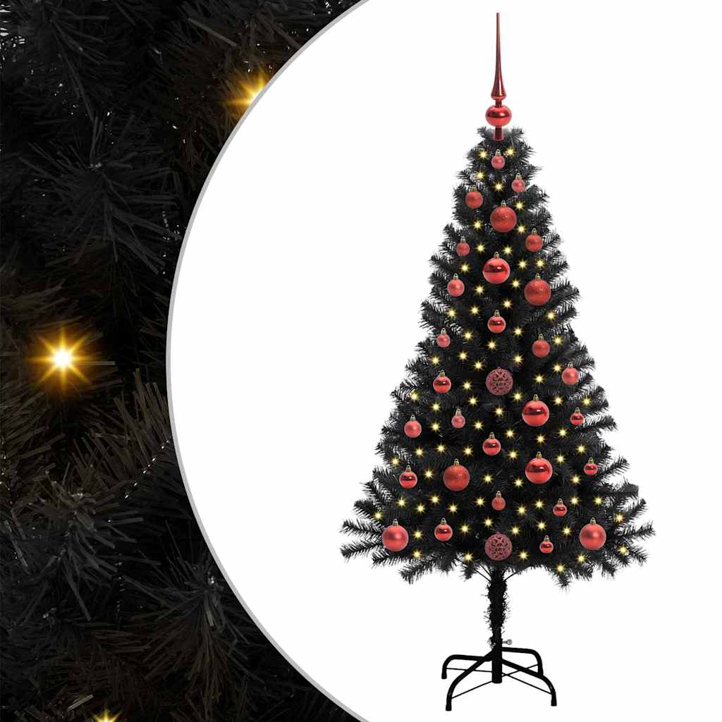 vidaXL Christmas Tree Black 120 cm PVC