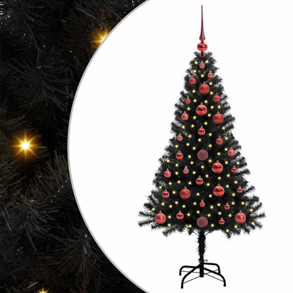 vidaXL Christmas Tree Black 120 cm PVC