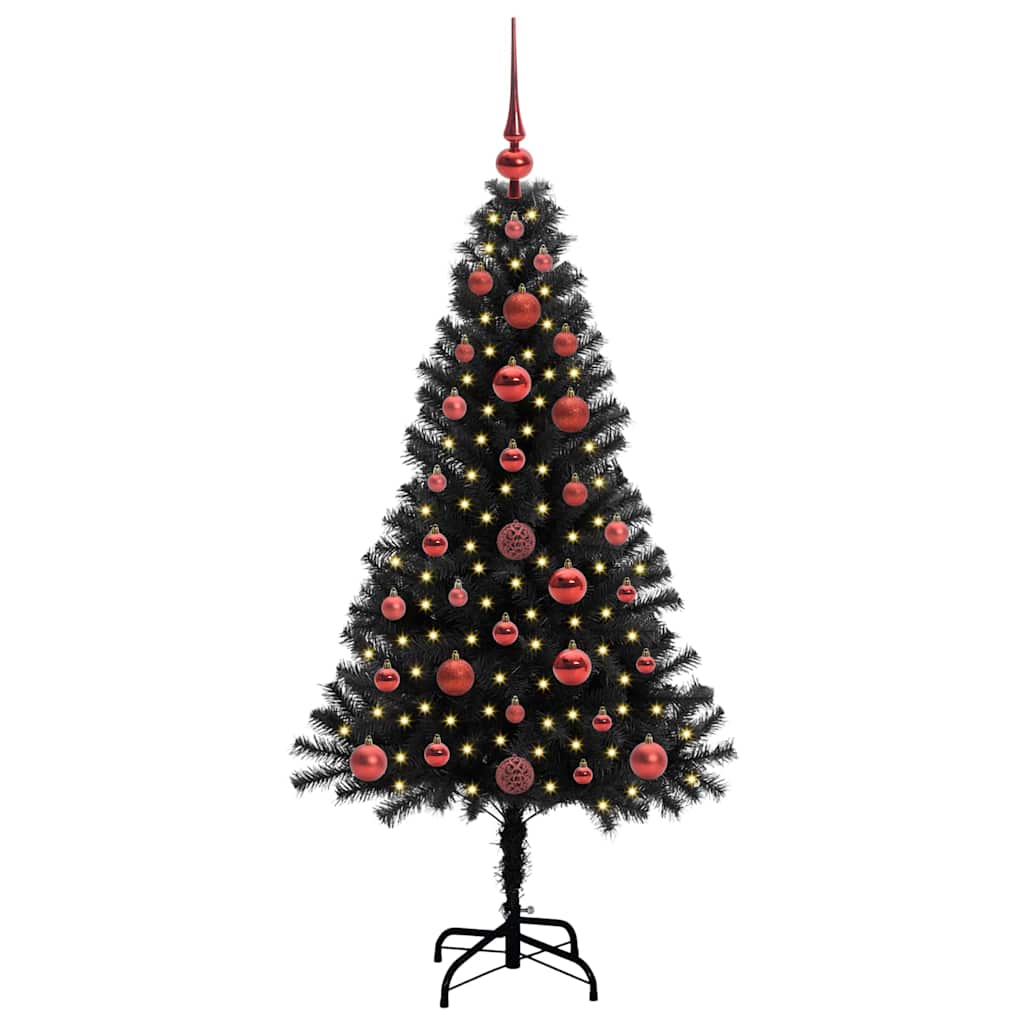 vidaXL Christmas Tree Black 120 cm PVC