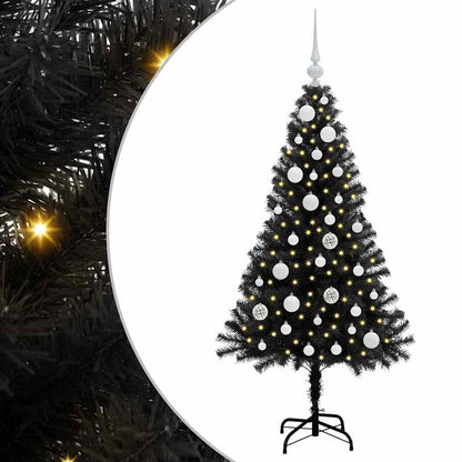 vidaXL Christmas Tree Black 120 cm PVC - 49587