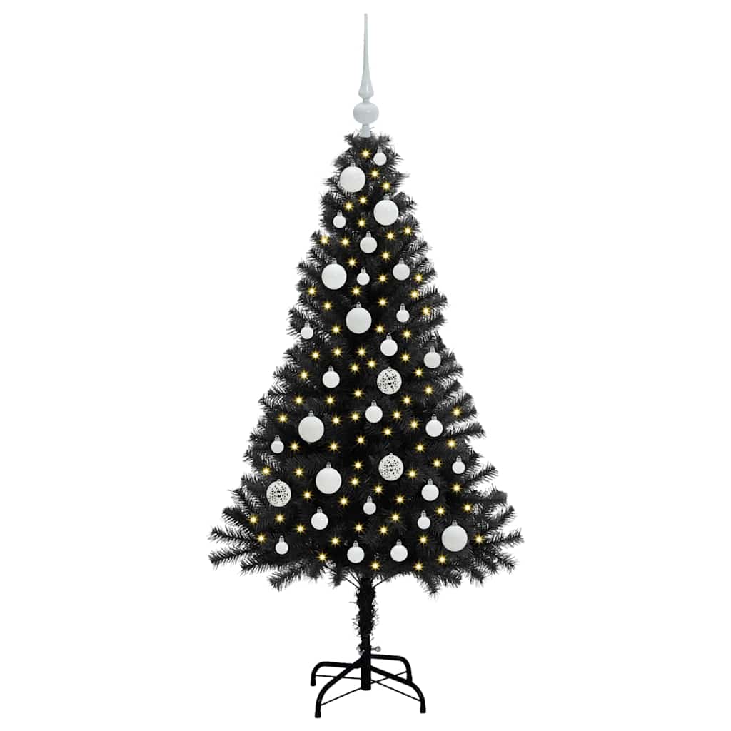 vidaXL Christmas Tree Black 120 cm PVC - 49587