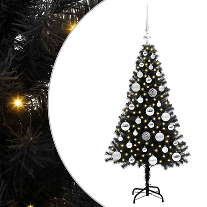 vidaXL Christmas Tree Black 120 cm PVC - 49588