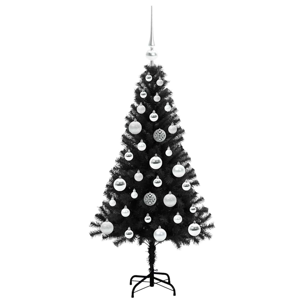 vidaXL Christmas Tree Black 120 cm PVC - 49588
