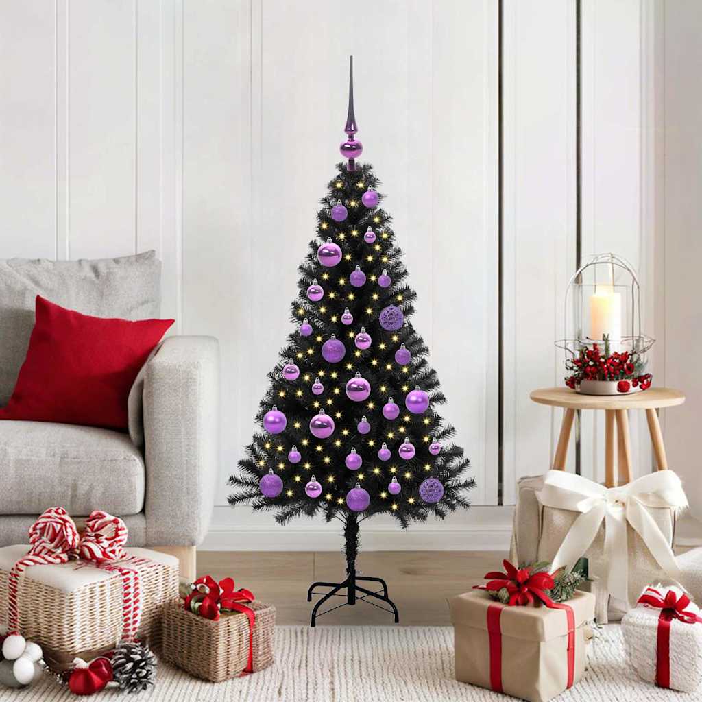 vidaXL Christmas Tree Black 120 cm PVC - 49589