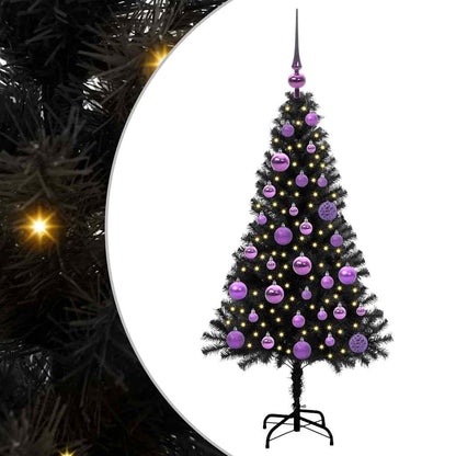vidaXL Christmas Tree Black 120 cm PVC - 49589