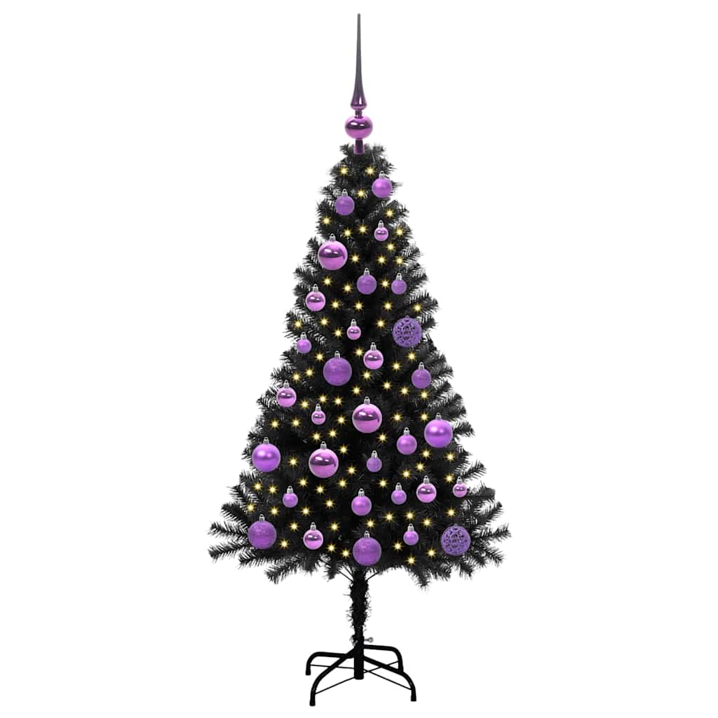 vidaXL Christmas Tree Black 120 cm PVC - 49589