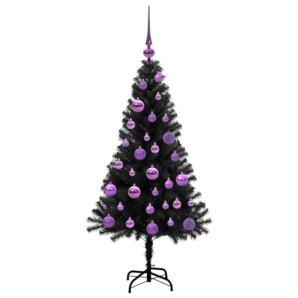 vidaXL Christmas Tree Black 120 cm PVC - 49589