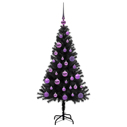 vidaXL Christmas Tree Black 120 cm PVC - 49589