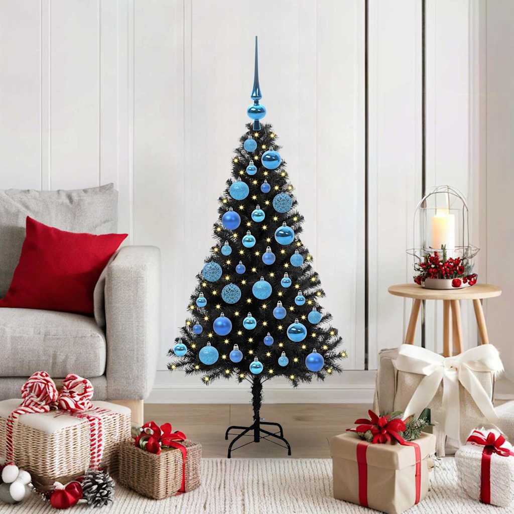 vidaXL Christmas Tree Black 120 cm PVC - 49591