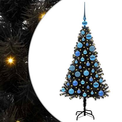 vidaXL Christmas Tree Black 120 cm PVC - 49591