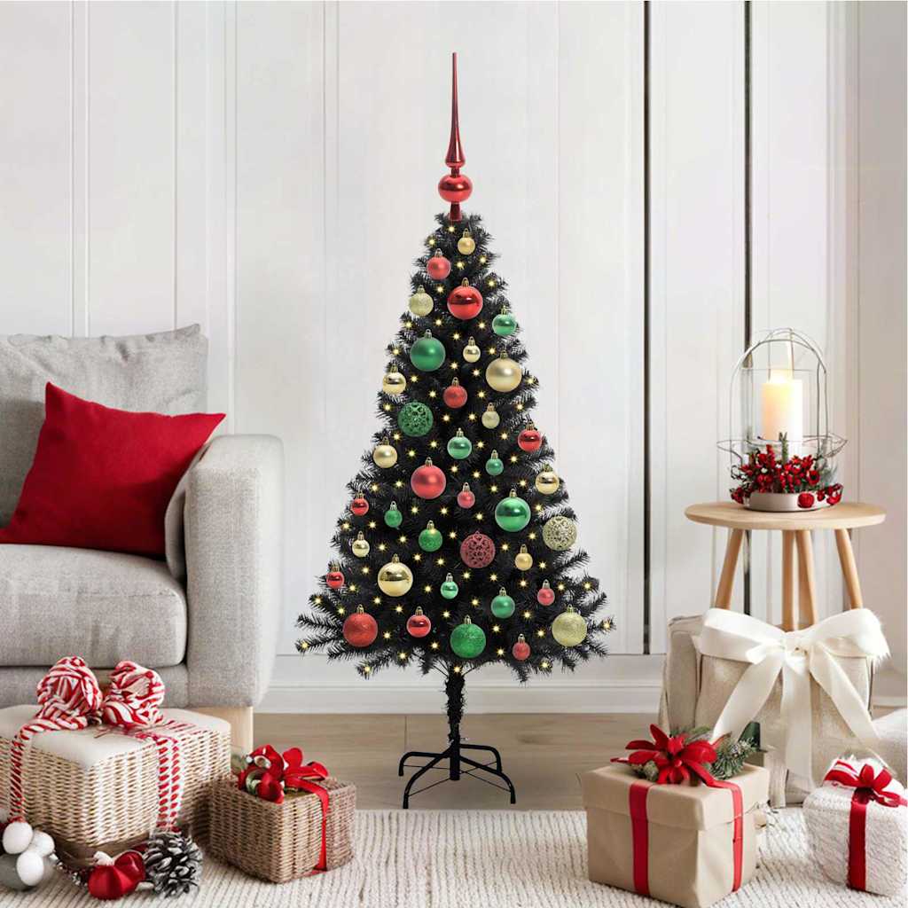 vidaXL Christmas Tree Black 120 cm PVC - 49593