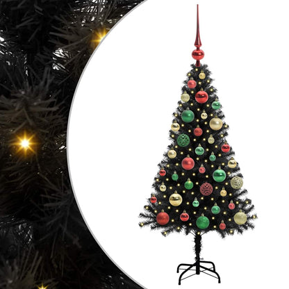vidaXL Christmas Tree Black 120 cm PVC - 49593