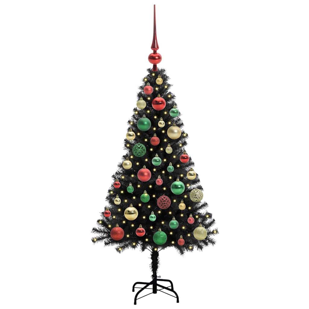 vidaXL Christmas Tree Black 120 cm PVC - 49593