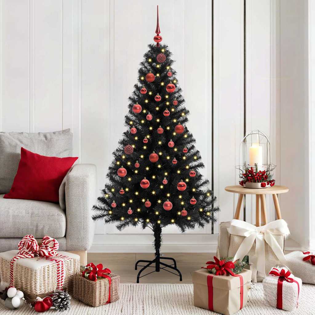 vidaXL Christmas Tree Black 150 cm PVC
