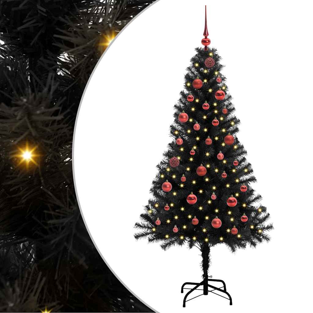 vidaXL Christmas Tree Black 150 cm PVC