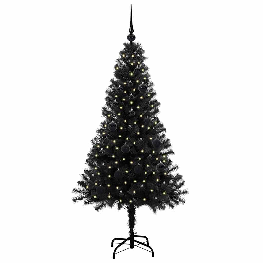 vidaXL Christmas Tree Black 150 cm PVC - 49601