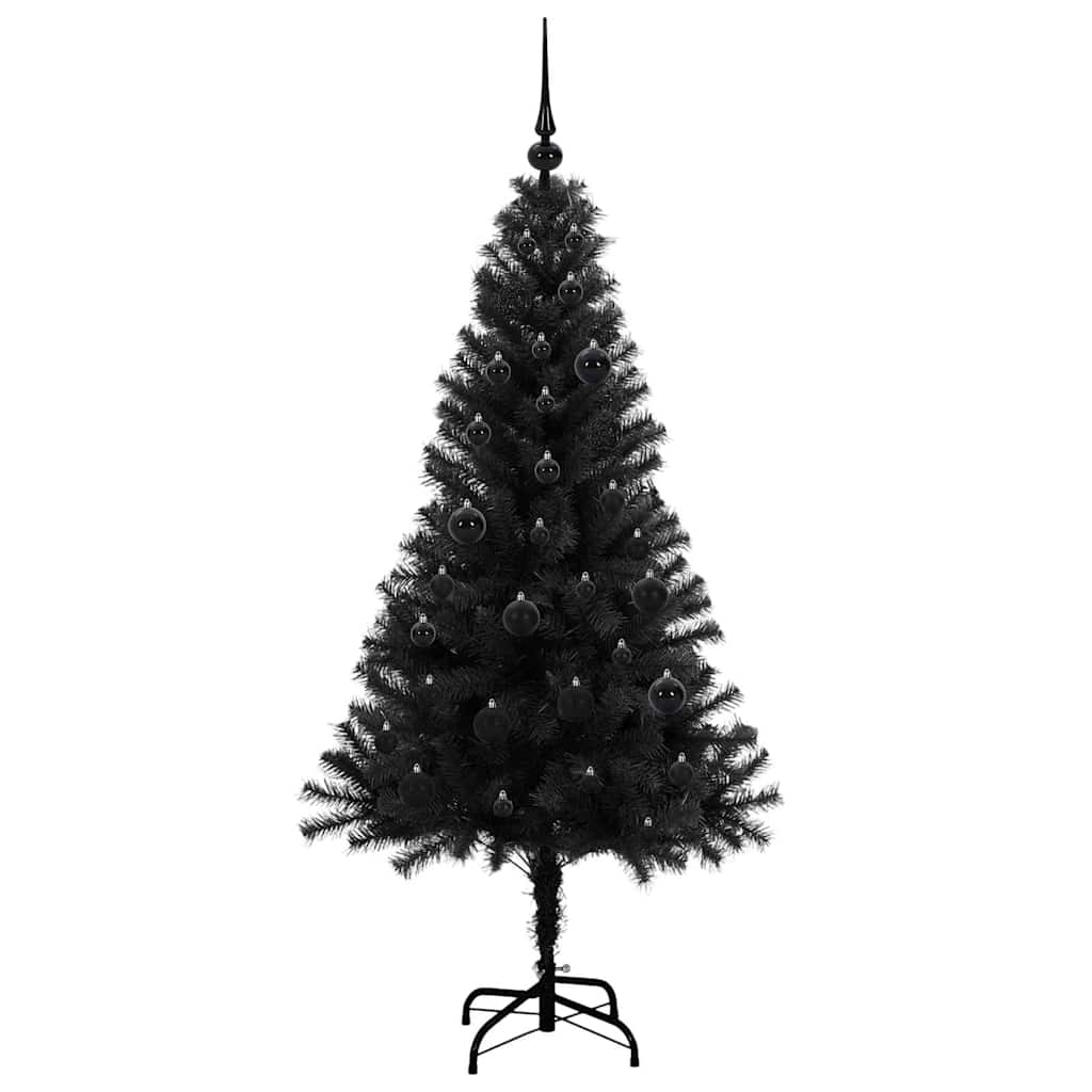 vidaXL Christmas Tree Black 150 cm PVC - 49601