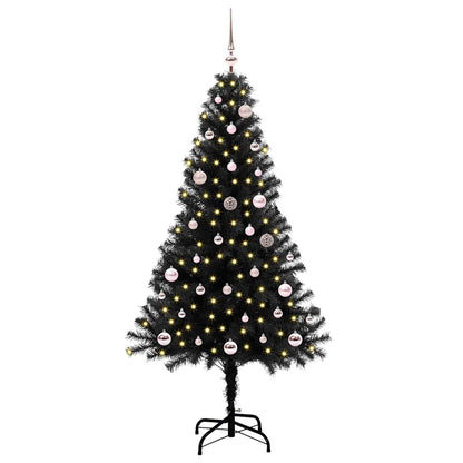 vidaXL Christmas Tree Black 150 cm PVC - 49612