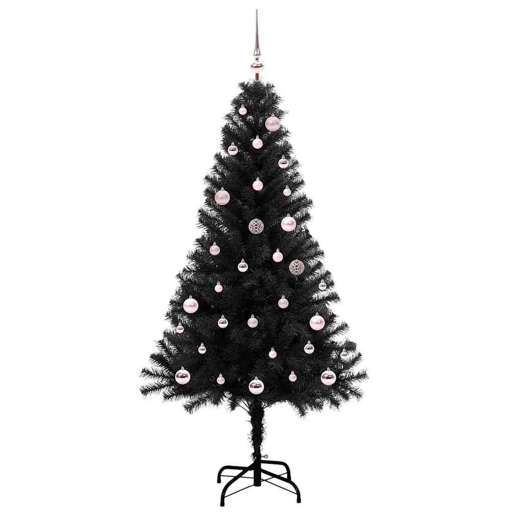 vidaXL Christmas Tree Black 150 cm PVC - 49612
