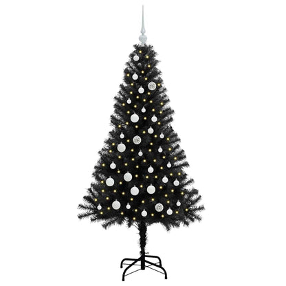 vidaXL Christmas Tree Black 150 cm PVC - 49616