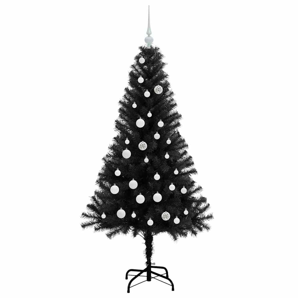 vidaXL Christmas Tree Black 150 cm PVC - 49616