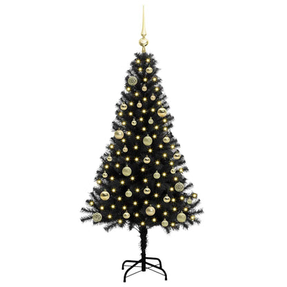 vidaXL Christmas Tree Black 150 cm PVC - 49620
