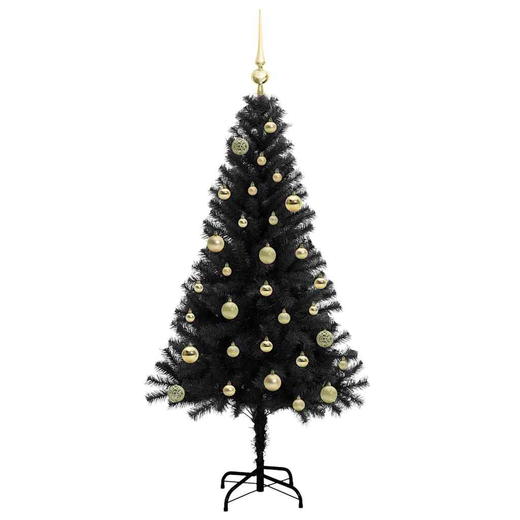 vidaXL Christmas Tree Black 150 cm PVC - 49620