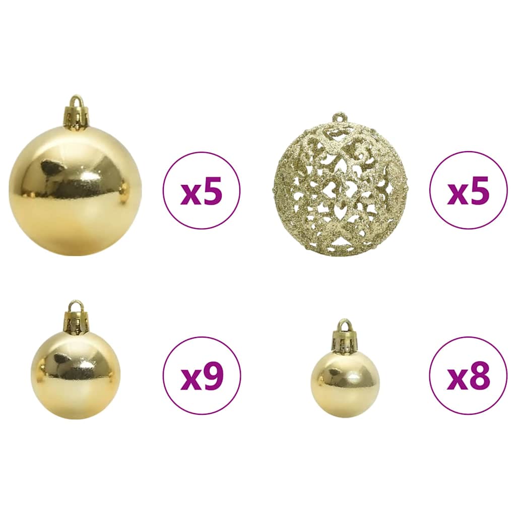 vidaXL Christmas Tree Black 150 cm PVC - 49620