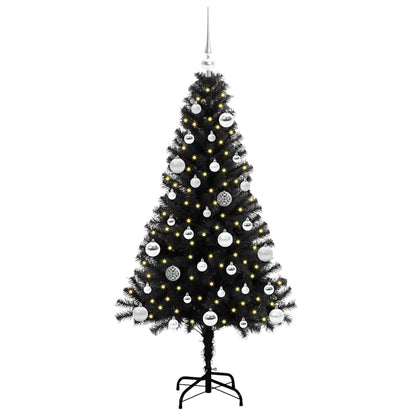 vidaXL Christmas Tree Black 150 cm PVC - 49625