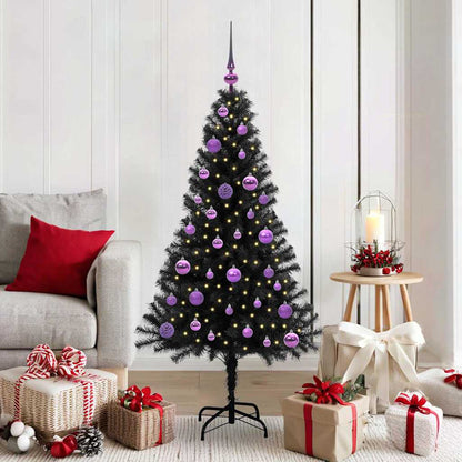 vidaXL Christmas Tree Black 150 cm PVC - 49629