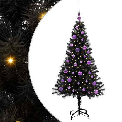 vidaXL Christmas Tree Black 150 cm PVC - 49629