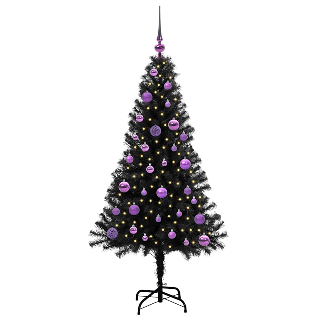 vidaXL Christmas Tree Black 150 cm PVC - 49629