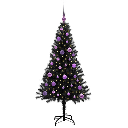 vidaXL Christmas Tree Black 150 cm PVC - 49629