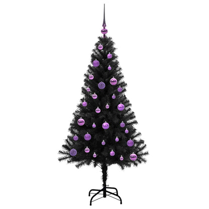 vidaXL Christmas Tree Black 150 cm PVC - 49629