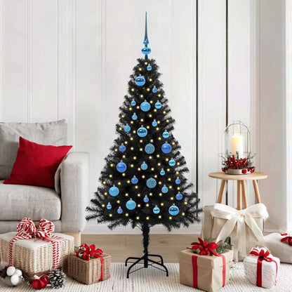vidaXL Christmas Tree Black 150 cm PVC - 49630