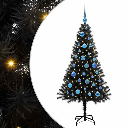vidaXL Christmas Tree Black 150 cm PVC - 49630