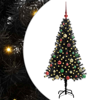 vidaXL Christmas Tree Black 150 cm PVC - 49631