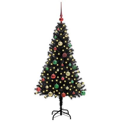 vidaXL Christmas Tree Black 150 cm PVC - 49631