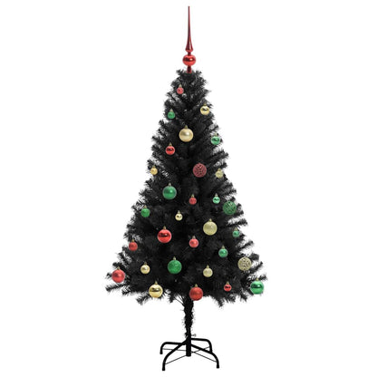 vidaXL Christmas Tree Black 150 cm PVC - 49631
