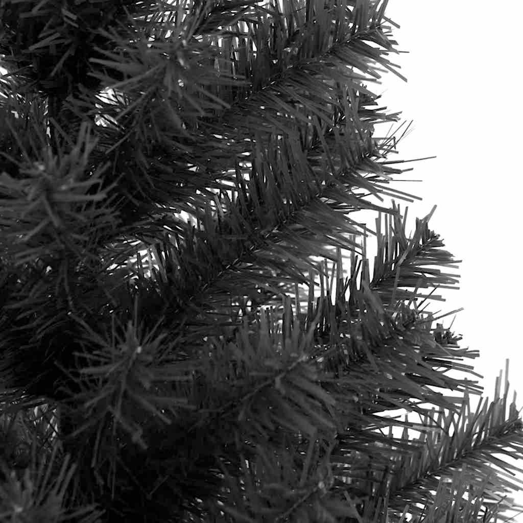 vidaXL Christmas Tree Black 180 cm PVC