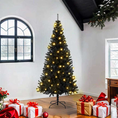 vidaXL Christmas Tree Black 180 cm PVC