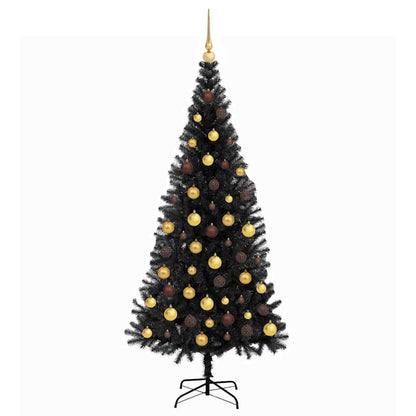 vidaXL Christmas Tree Black 180 cm PVC - 49649