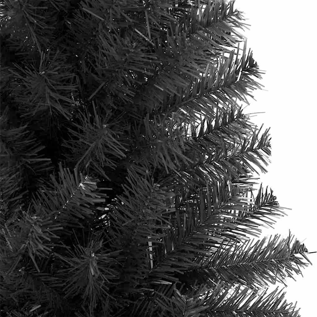 vidaXL Christmas Tree Black 180 cm PVC - 49650